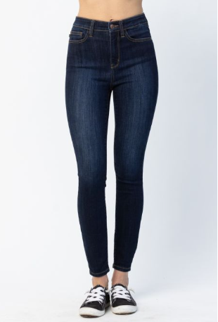 Judy Blue Jeans 82409 high waist dark wash skinny denim.