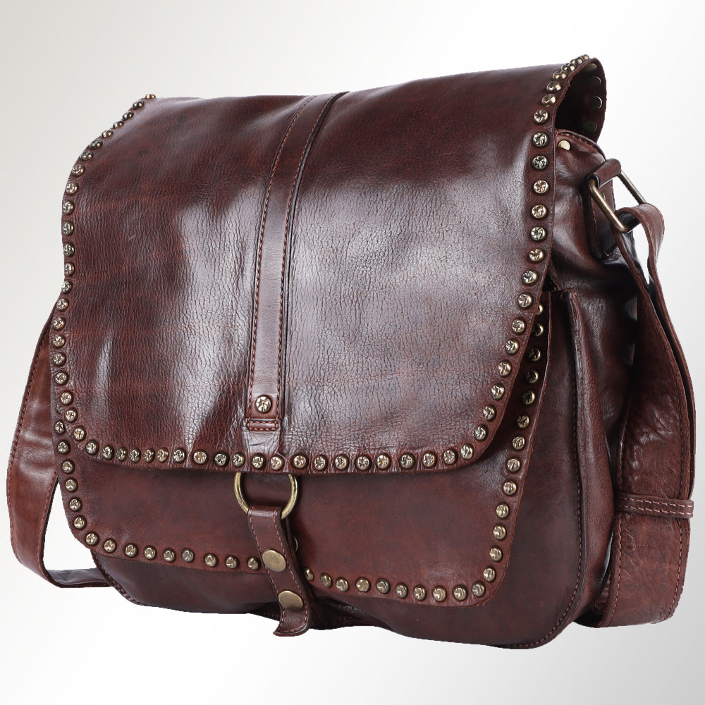 Spaghetti Western Crossbody Messenger Bag SWC157BBRN