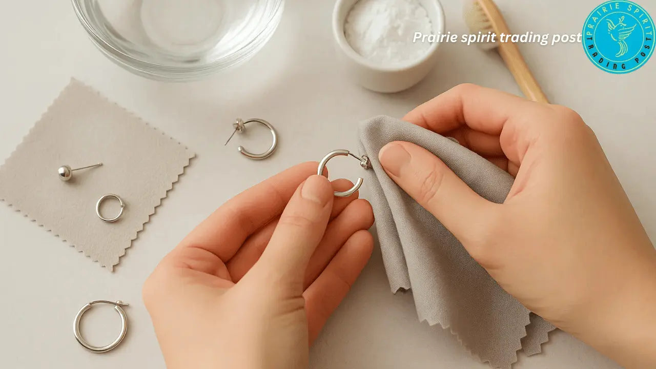 how to clean sterling silver earrings