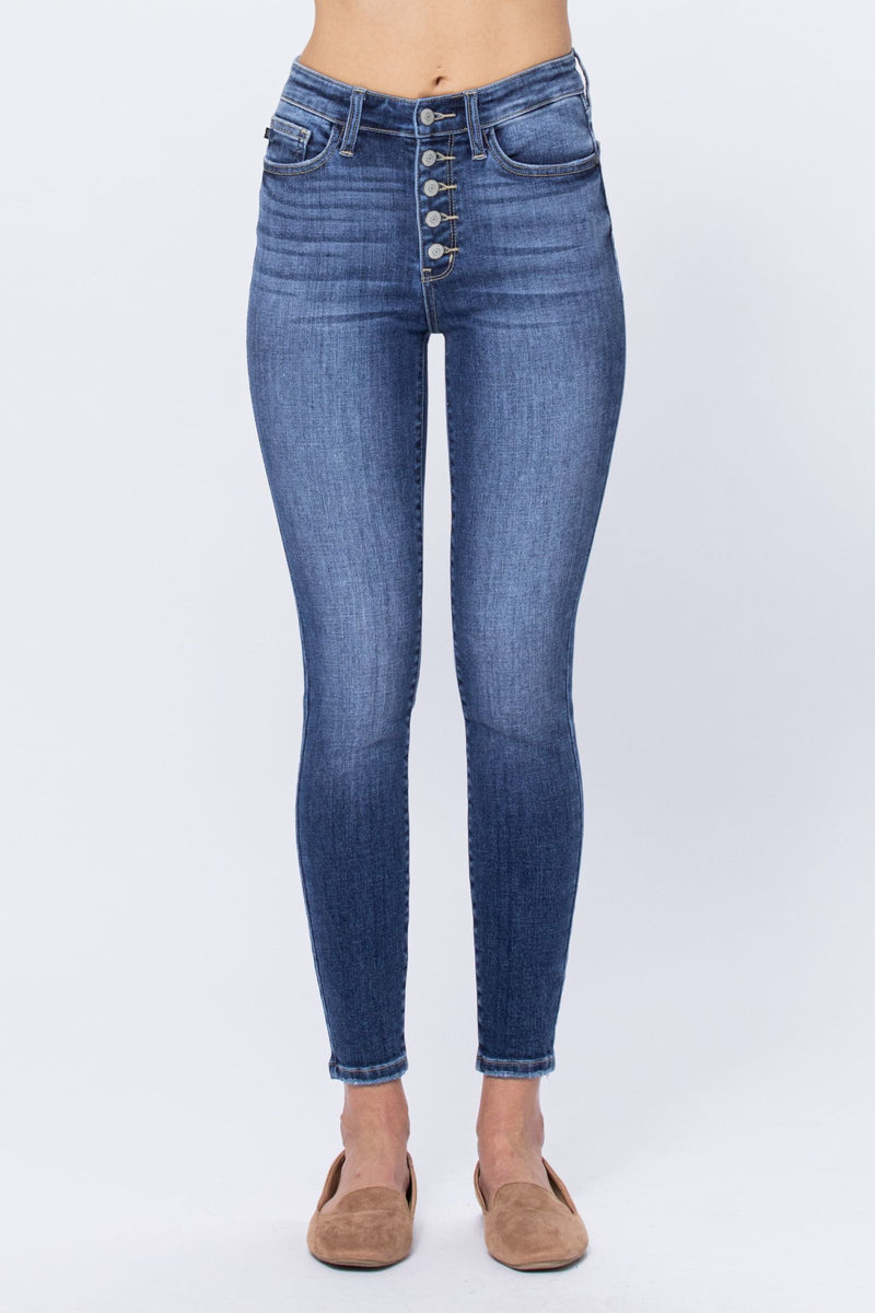 Judy Blue Jeans high rise button fly skinny fit womens denim jeans