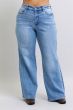 Judy Blue Jeans 82625, high waist vintage wash, retro wide leg denim.