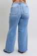 Judy Blue Jeans 82625 high waist vintage wash wide leg jeans.