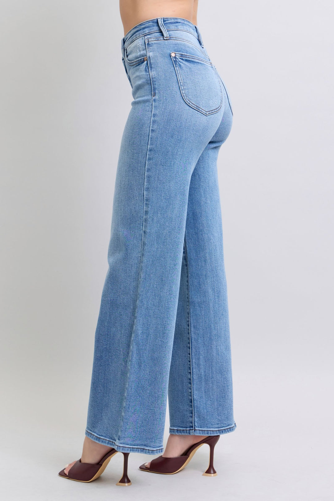 Judy Blue Jeans 82625, high waist, vintage wash, retro wide leg.