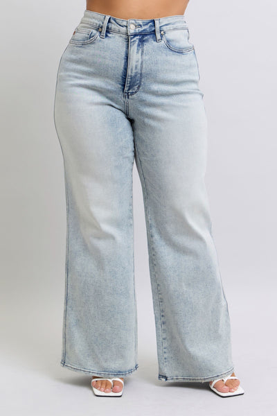 Judy Blue Jeans 88867, high waist, tummy control, retro wide leg.