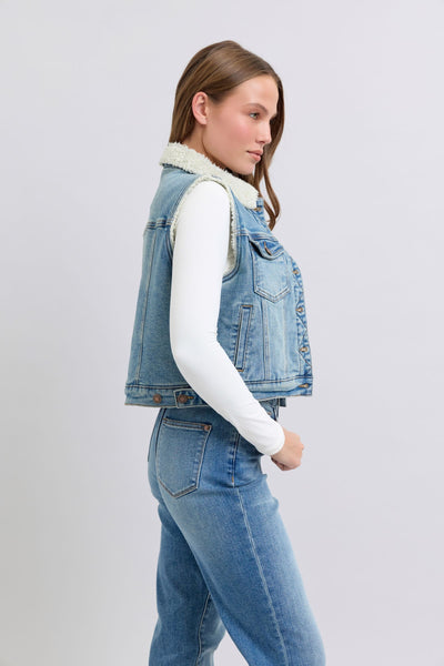 Judy Blue Shearling Lined Vest