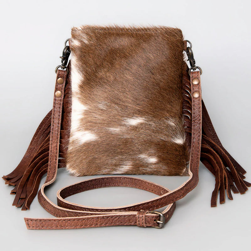 American Darling Crossbody Messenger Bag ADBGS153BRWFRNG
