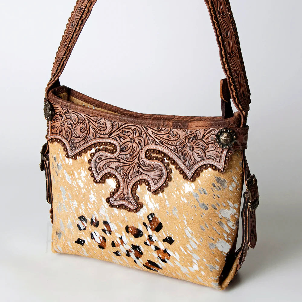 American Darling Hobo Bag ADBG713E with genuine leather, hand-tooled detailing, and spacious interior.