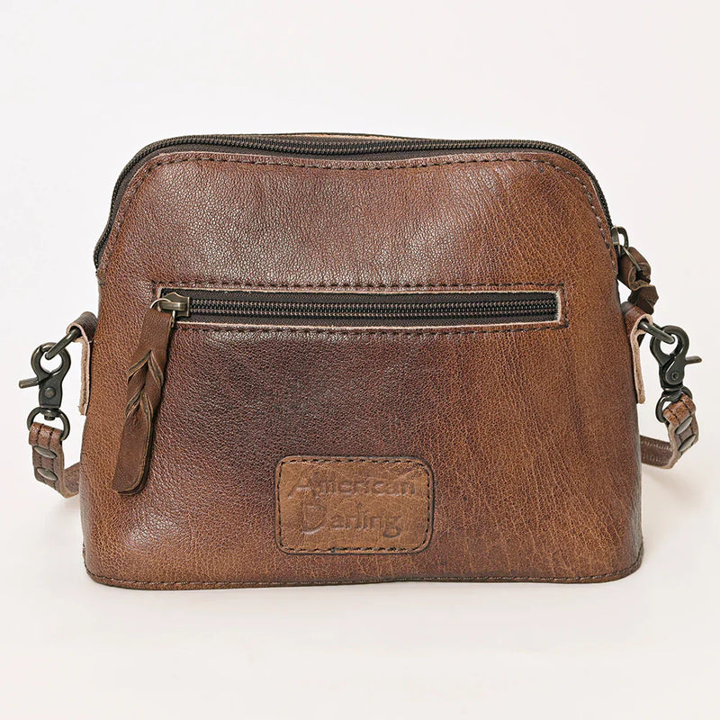 American Darling Crossbody Bag ADBG769, handcrafted leather design, front zipper pocket.