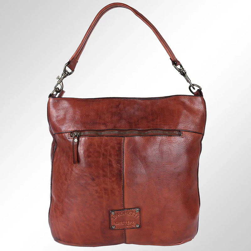 Spaghetti Western Hobo Handbag SWC175CG premium full grain leather with adjustable strap and antique metal fittings