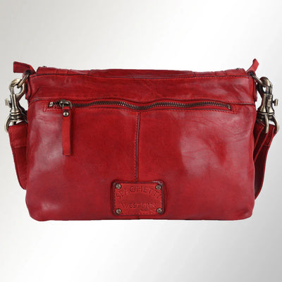 Red Spaghetti Western Tote Handbag SWC174RD made from premium leather.