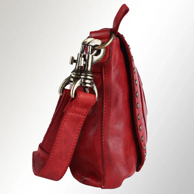 Red Spaghetti Western Tote Handbag SWC174RD made from premium leather.