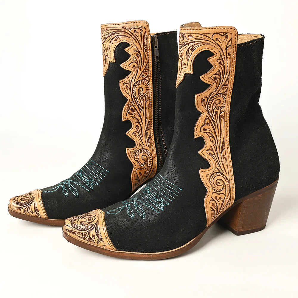 American Darling Boots ADFT164 with hand-tooled leather and suede detailing.