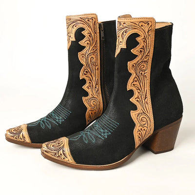 American Darling Boots ADFT164 with hand-tooled leather and suede detailing.