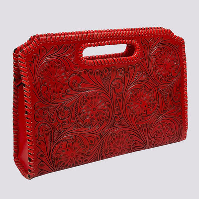American Darling Clutch ADBGZ759B hand tooled leather bag with adjustable strap and YKK zipper