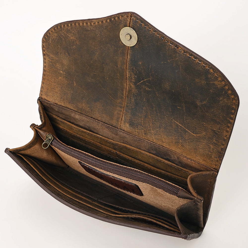 Ohlay Wallet sleek leather design with hand carving elegance