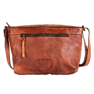Premium Genuine Leather Never Mind Bag NMBGM172B with Adjustable Strap and Antique Metal Fittings