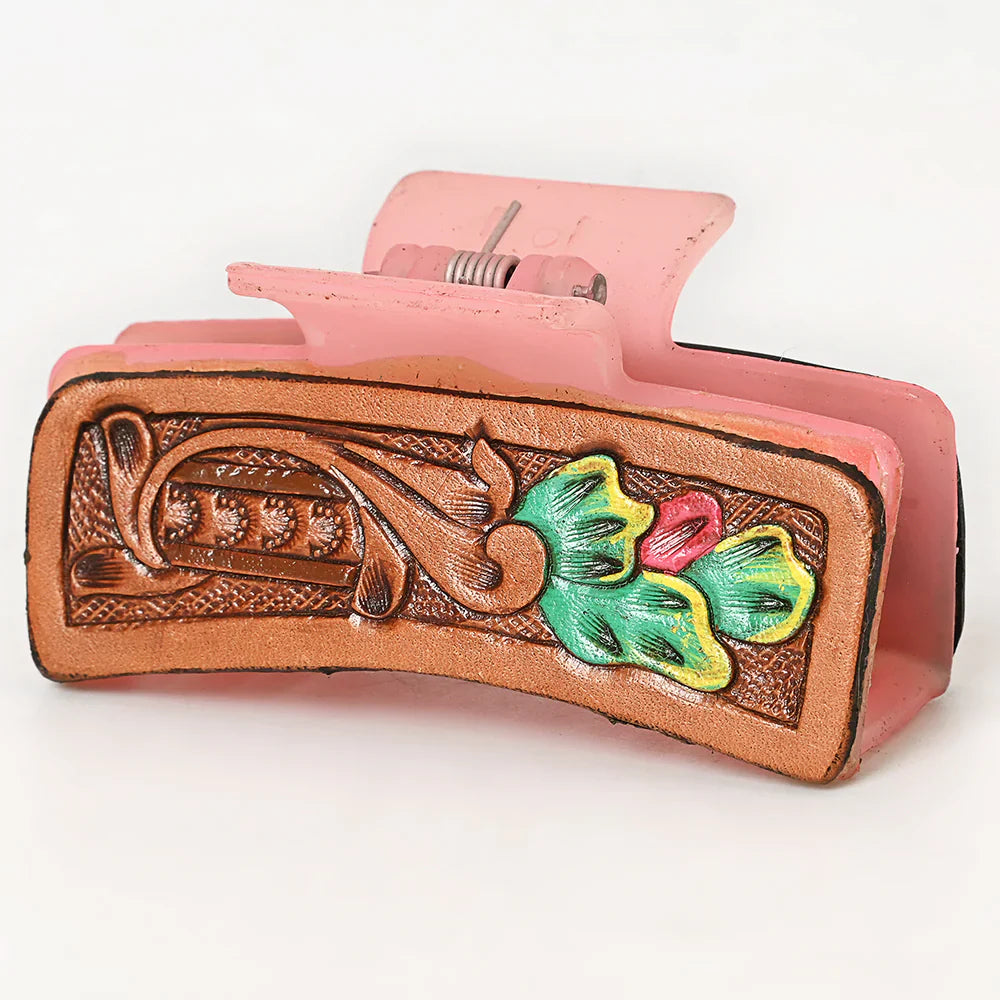 American Darling Hair Clutch ADHC109, hand-tooled genuine cowhide leather, detailed design.