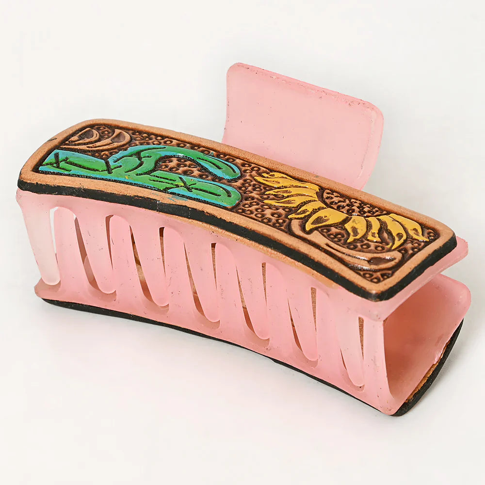 American Darling Hair Clutch ADHC118, hand-tooled cowhide leather, antique finish.