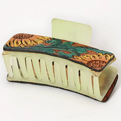 American Darling Hair Clutch ADHC121 with hand-tooled design on genuine cowhide leather.