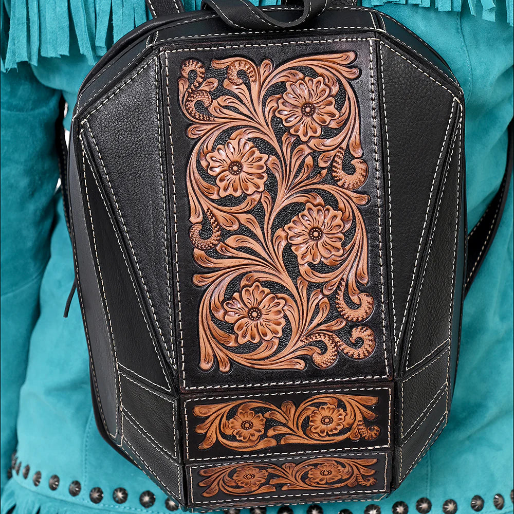 American Darling Backpack Hand-Tooled Genuine Western Leather Bag ADBGA680