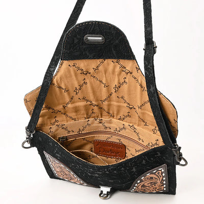 American Darling Hand-Tooled Genuine Western Leather Crossbody Bag - ADBG1641