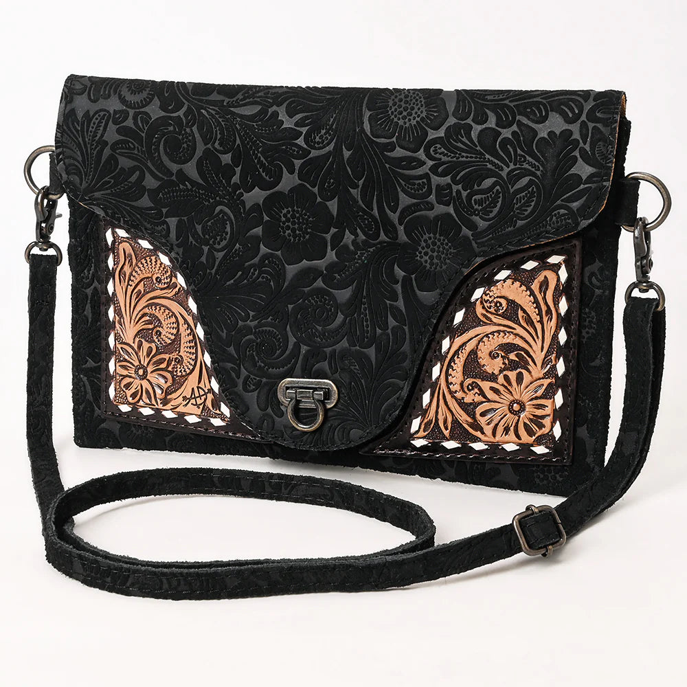 American Darling Hand-Tooled Genuine Western Leather Crossbody Bag - ADBG1641