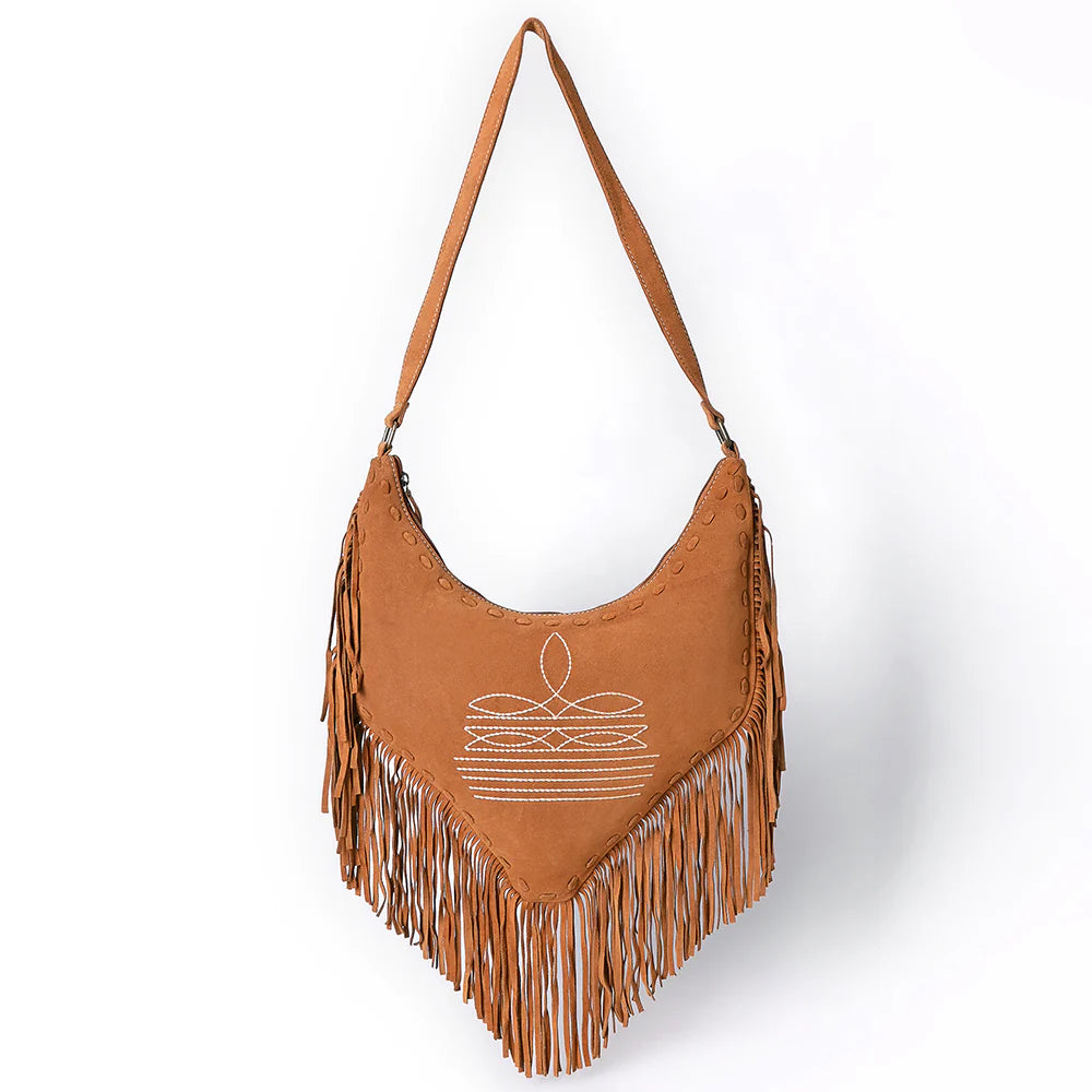 American Darling Genuine Western Suede Leather Hobo Bag ADBGA733