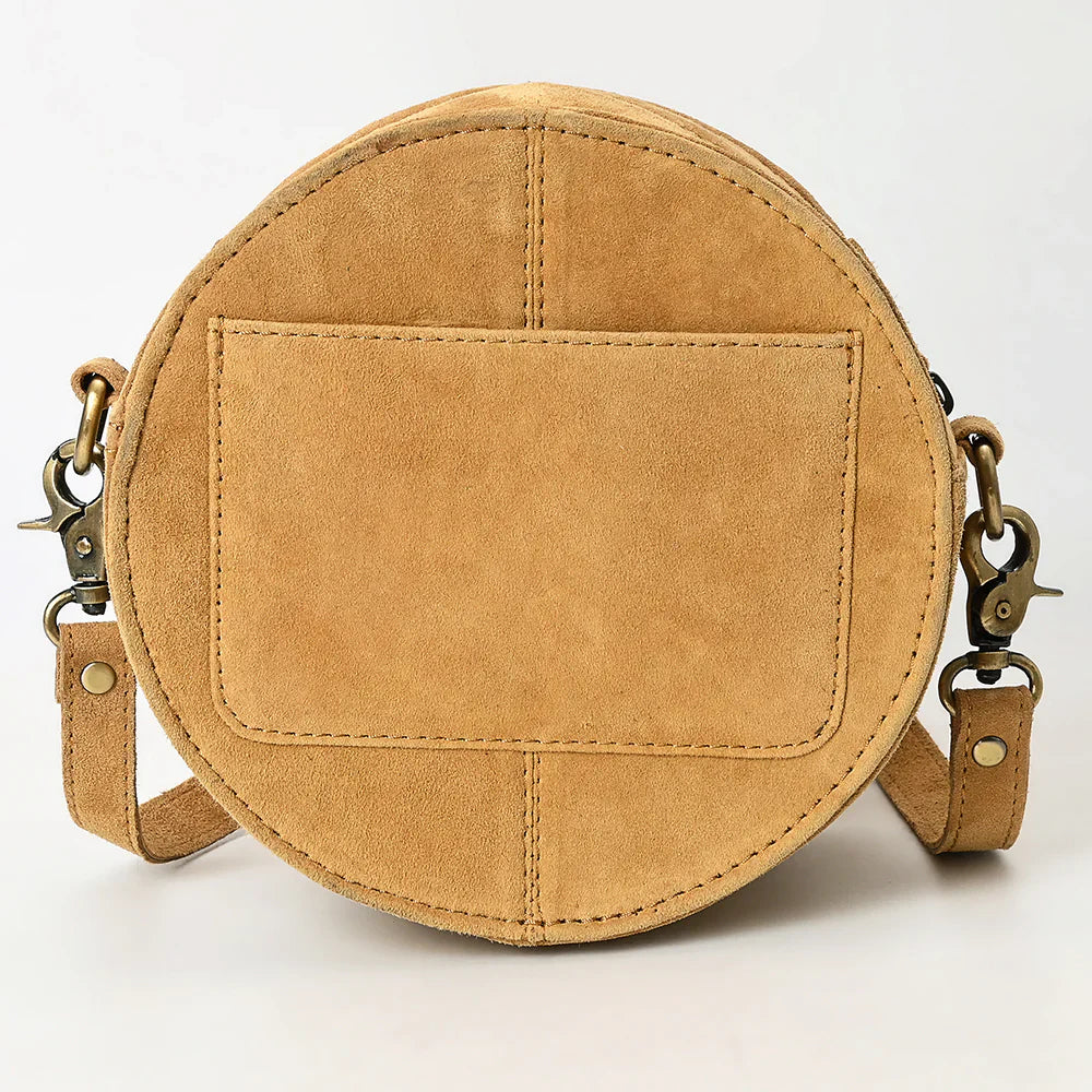 American Darling Canteen Bag ADBGA620B in genuine suede leather with adjustable strap.
