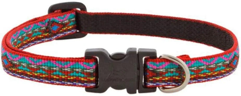1/2in El Paso 10-16 Adjustable Collar with colorful woven design and black buckle for pets