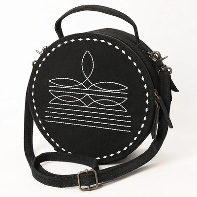 American Darling Canteen Bag ADBG1549D made of premium suede leather with adjustable strap and durable metal fittings.