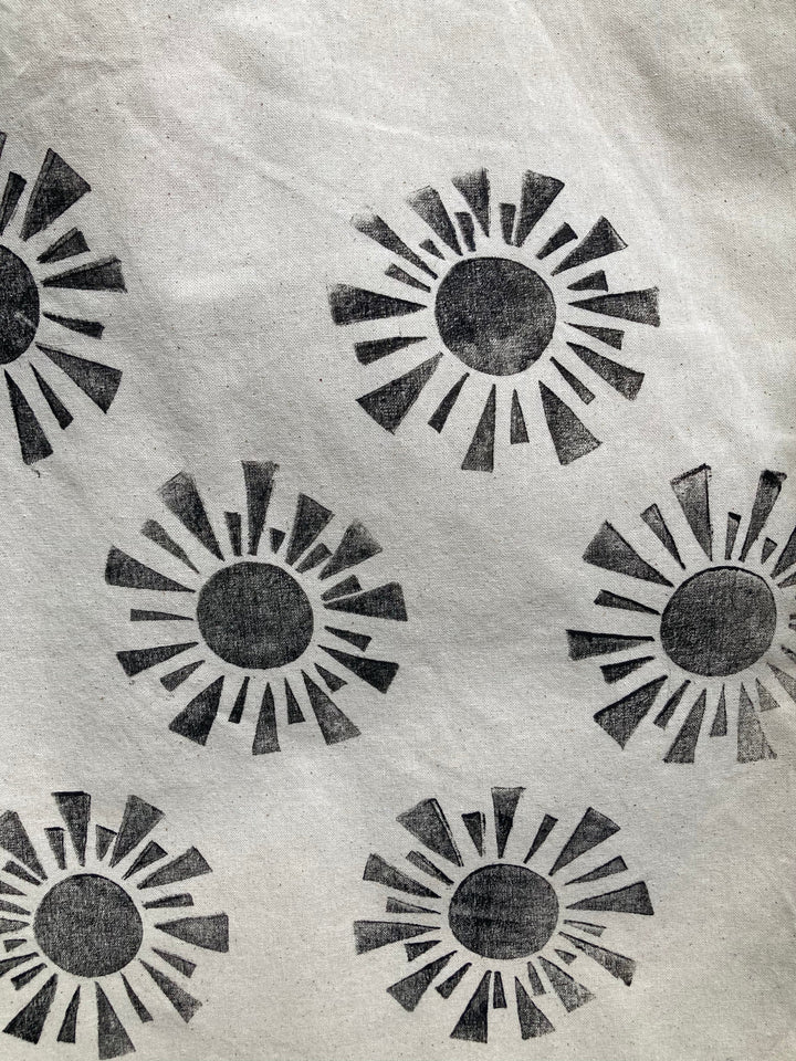 Wild Sour Hand Printed Sun Canvas Tote