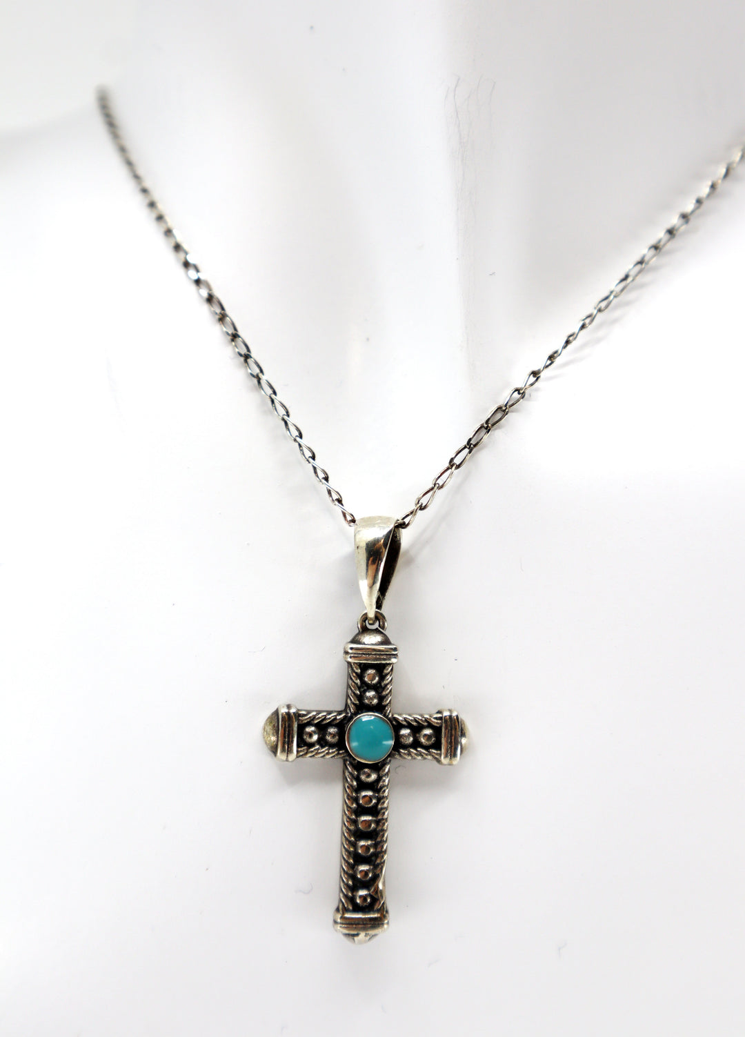 Turquoise Cross Necklace PSTPN11
