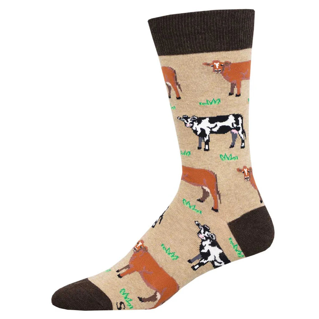 Mooove Over- Men's Socks Smith Crew Socks