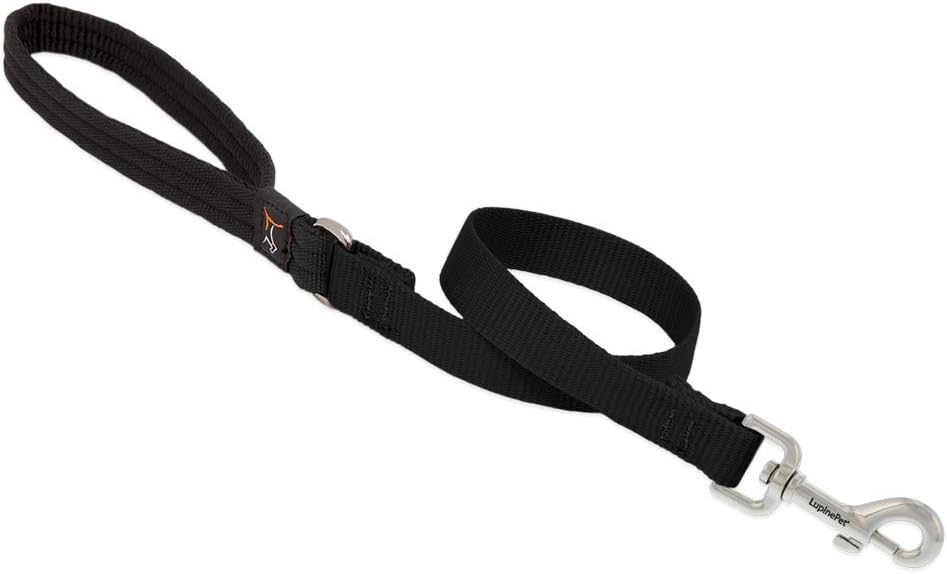 3-4in Black 2ft Leash