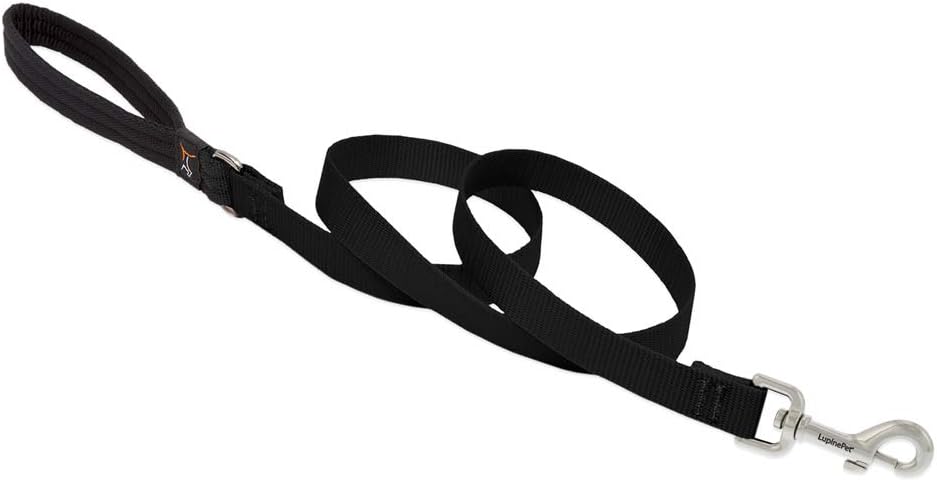 3-4in Black 4ft Leash