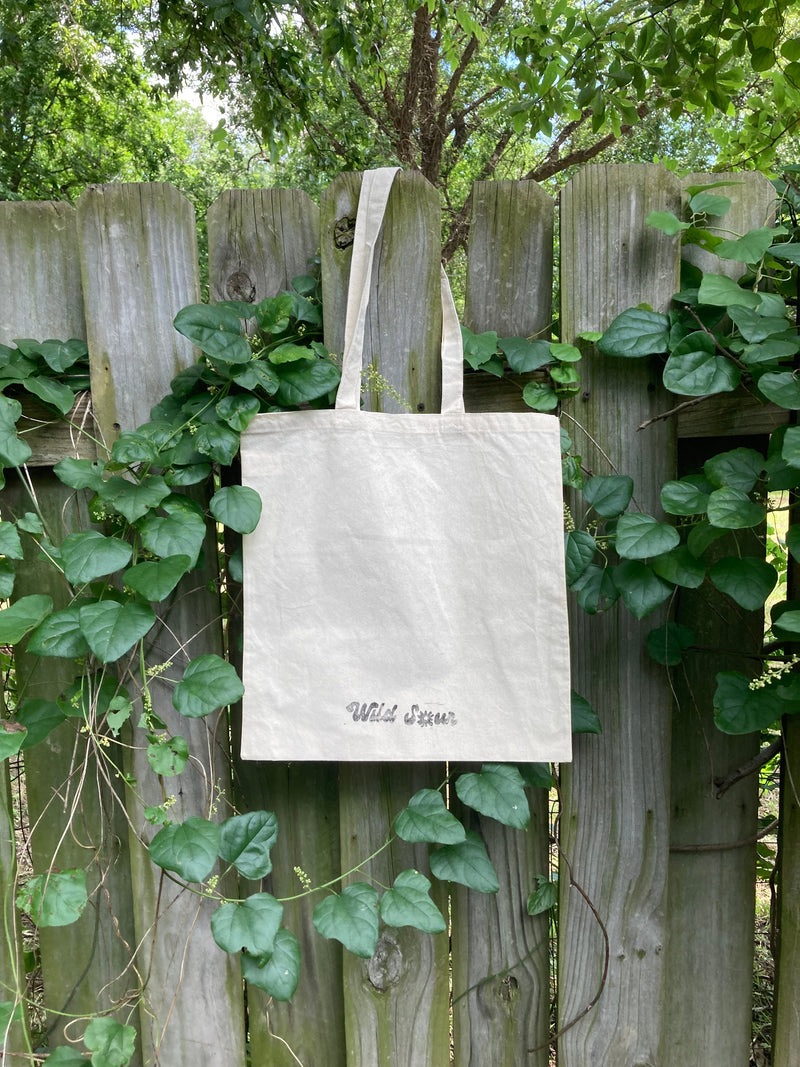 Wild Sour Hand Printed Cherry Canvas Tote