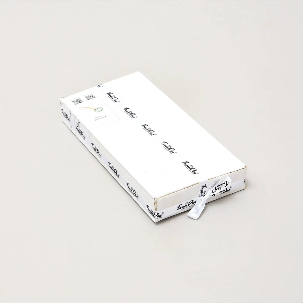 Gift-ready packaging box for decorative magnifying glass with ivory resin handle and silver finish