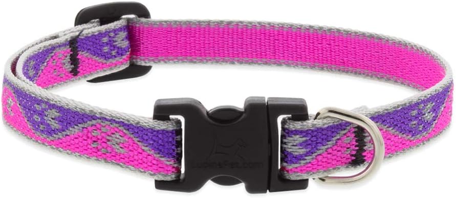 HL 1/2in Pink-Paws 6-9 Adj Collar