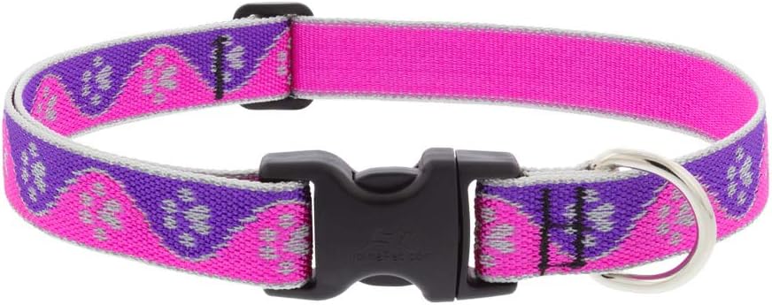 HL 1in Pink-Paws 12-20 Adj Collar