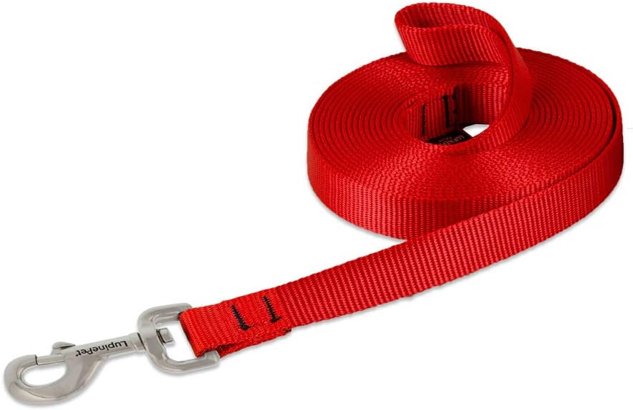 3-4in Red 15ft Training Leash