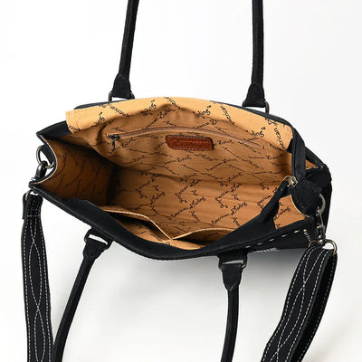 American Darling Tote ADBG1553B with genuine suede leather, adjustable strap, and durable antique metal fittings.