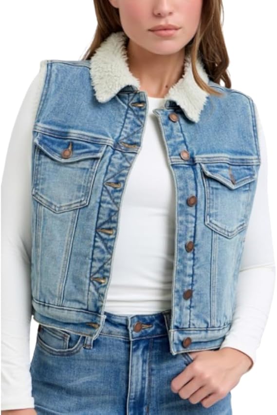 Judy Blue Shearling Lined Vest