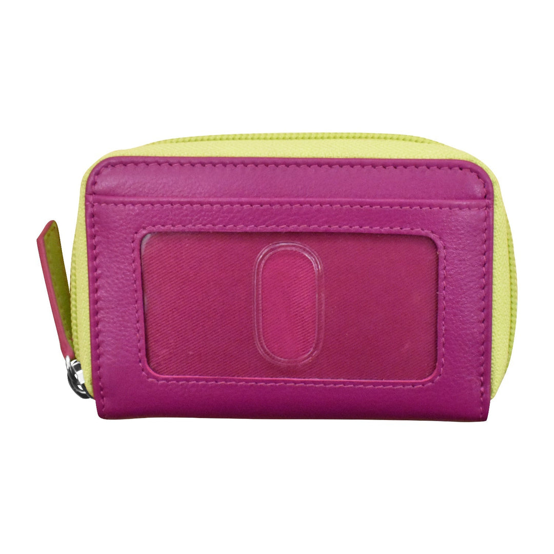 Two Tone Zip Around Pouch Purple