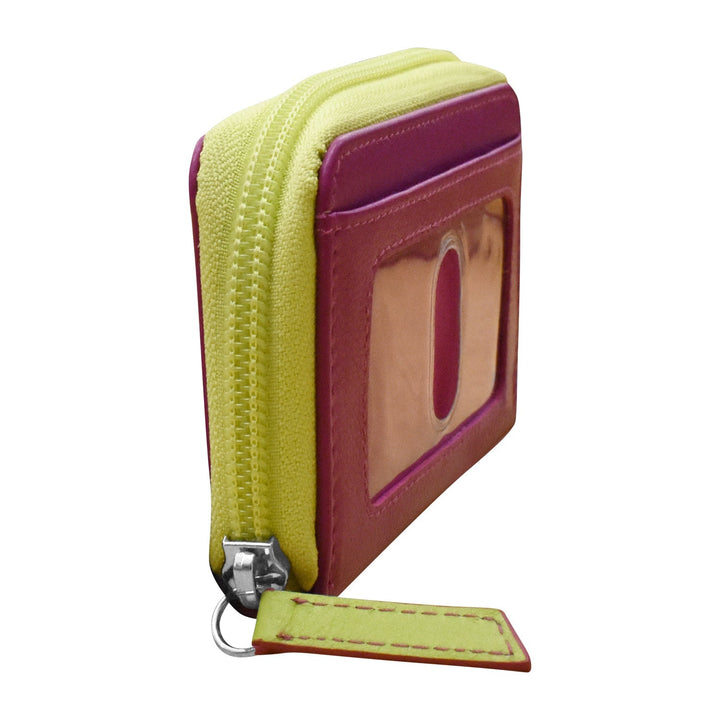 Two Tone Zip Around Pouch Purple