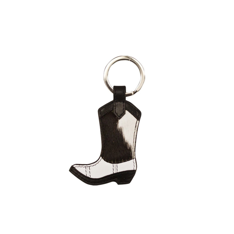 Boot Key Fob Black and White