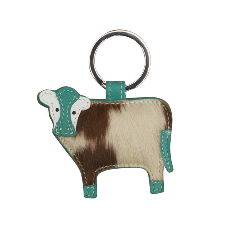 Cow Key Fob Turquoise