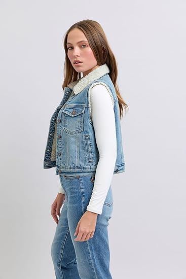 Judy Blue Shearling Lined Vest