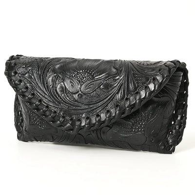 American Darling Sunglasses Case ADBG1203E, hand-tooled leather, antique finish, western design.