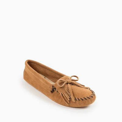 Pre Order Minnetonka KILTY SOFTSOLE moccasins in premium suede with padded insole.