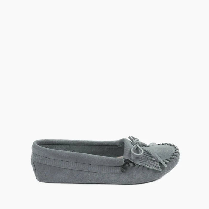 Pre Order Minnetonka KILTY SOFTSOLE moccasin with premium suede and padded insole.